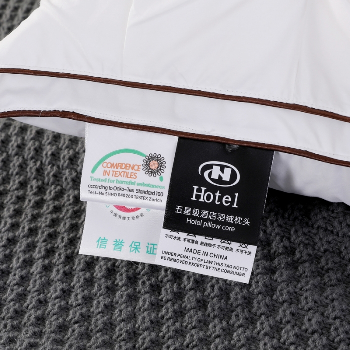 91家纺网 家纺一手货源 找家纺 羽仙子 2023新款扭花款80支柔赛丝三层枕芯白色