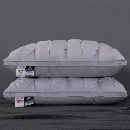 91家纺网 家纺一手货源 找家纺 羽仙子 2023新款扭花款80支柔赛丝三层枕芯灰色