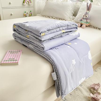 91家纺网 家纺一手货源 找家纺 （总）寐居家纺 2022新款水洗棉小花边单夏被