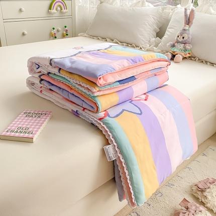 91家纺网 家纺一手货源 找家纺 （总）寐居家纺 2022新款水洗棉小花边单夏被