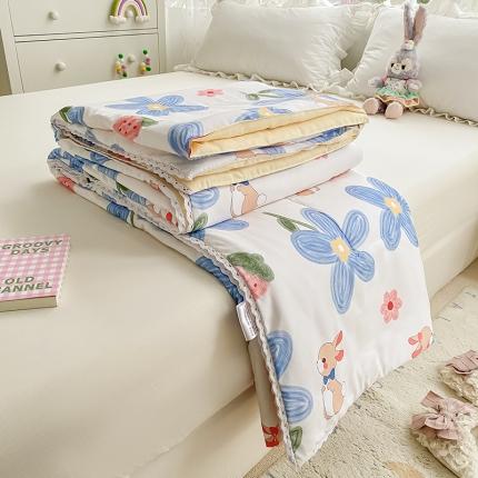 91家纺网 家纺一手货源 找家纺 （总）寐居家纺 2022新款水洗棉小花边单夏被