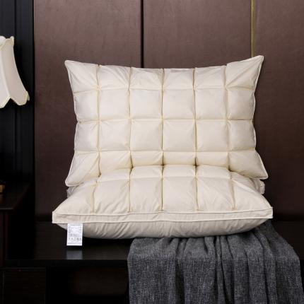 羽仙子 2023新款全棉防雨布24格面包款枕芯黄色