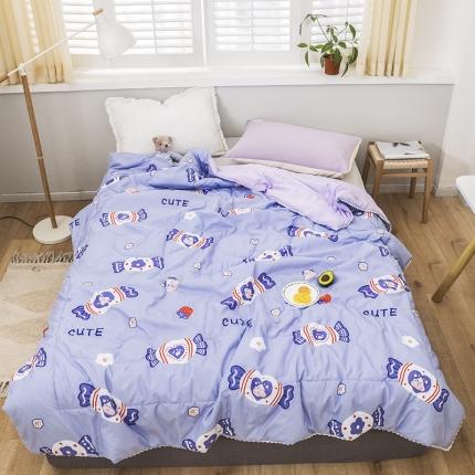 寐居家纺 2022新款水洗棉小花边单夏被 糖果派对