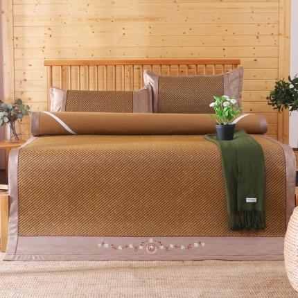 91家纺网 家纺一手货源 找家纺 （总）小牛席业 2022新款刺绣古藤席凉席冰丝席空调席竹席