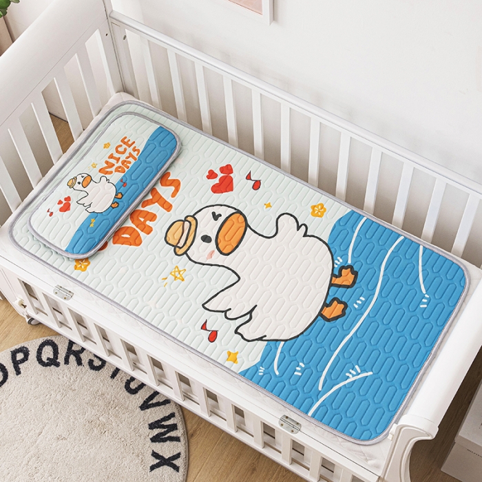 91家纺网 家纺一手货源 找家纺 小芽家居 2024新款儿童乳胶凉席卡通大白歌唱家