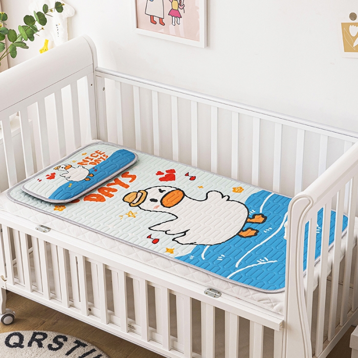 91家纺网 家纺一手货源 找家纺 小芽家居 2024新款儿童乳胶凉席卡通大白歌唱家