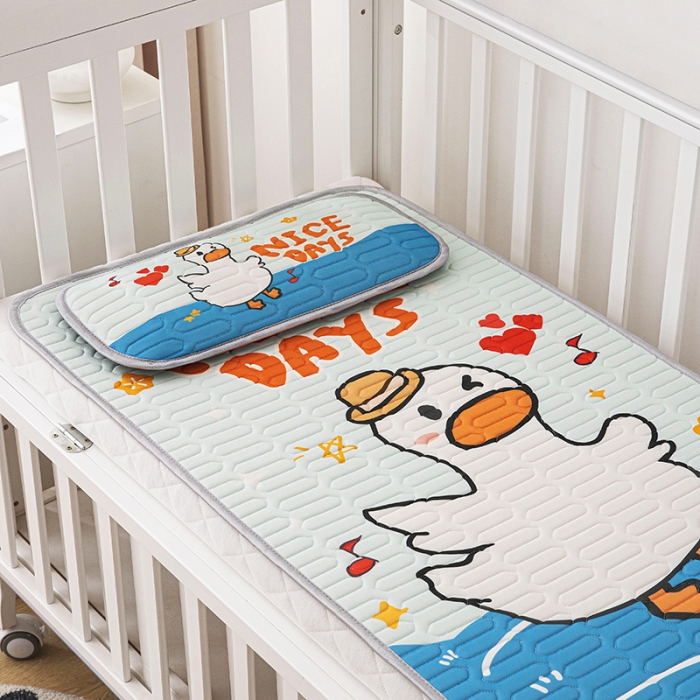 91家纺网 家纺一手货源 找家纺 小芽家居 2024新款儿童乳胶凉席卡通大白歌唱家