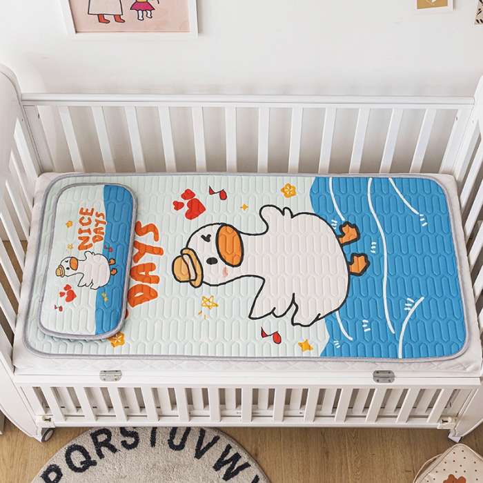 91家纺网 家纺一手货源 找家纺 小芽家居 2024新款儿童乳胶凉席卡通大白歌唱家