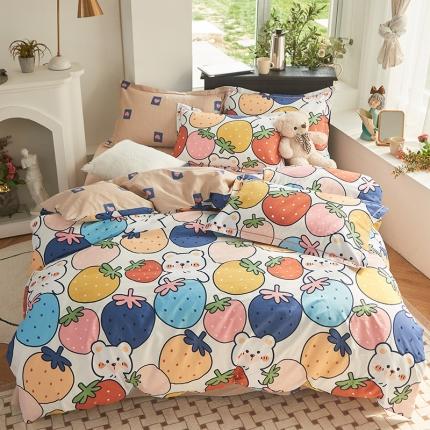 91家纺网 家纺一手货源 找家纺 （总）仟网汇 2022新款全棉喷气13070四件套