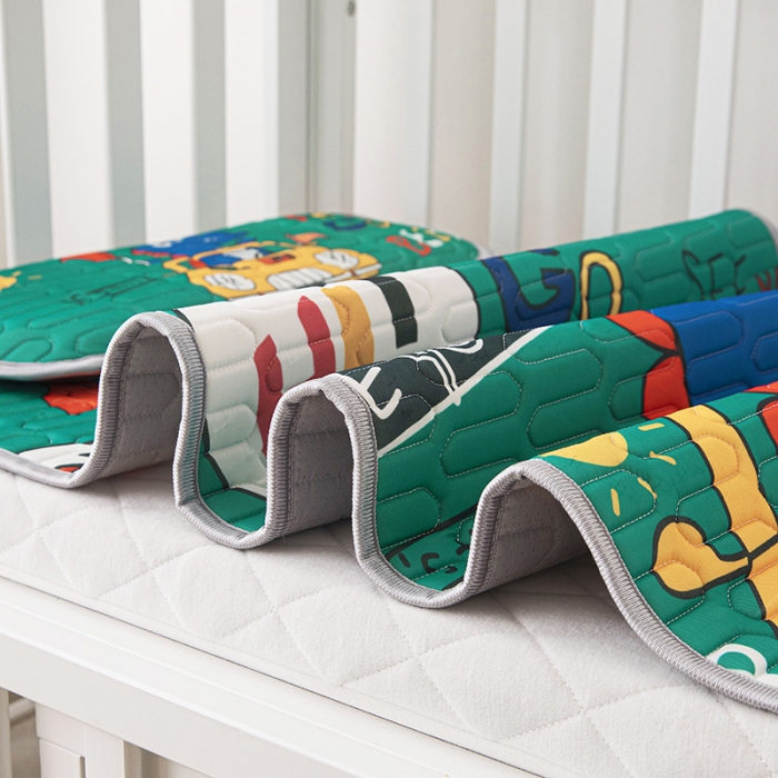 91家纺网 家纺一手货源 找家纺 小芽家居 2024新款儿童乳胶凉席卡通汽车恐龙