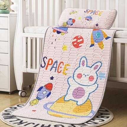 91家纺网 家纺一手货源 找家纺 小芽家居 2024新款儿童乳胶凉席卡通天空兔