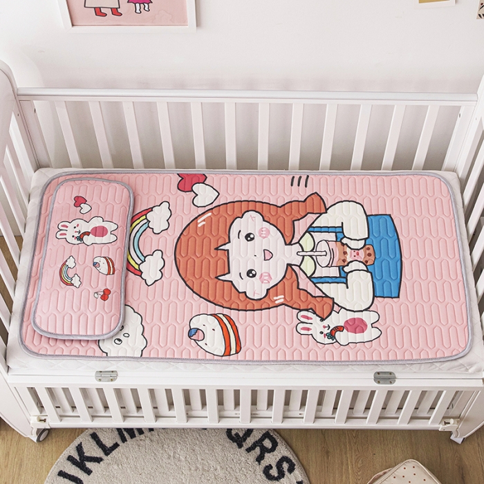 91家纺网 家纺一手货源 找家纺 小芽家居 2024新款儿童乳胶凉席卡通甜芯宝贝