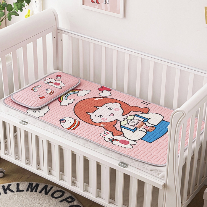 91家纺网 家纺一手货源 找家纺 小芽家居 2024新款儿童乳胶凉席卡通甜芯宝贝