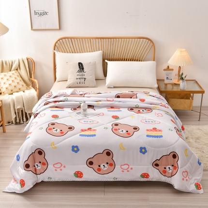 91家纺网 家纺一手货源 找家纺 总富威堡2023棉花夏被小清新印花水洗棉夏凉被洛卡棉空调被