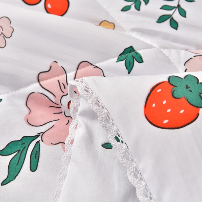 91家纺网 家纺一手货源 找家纺 富威堡 2023棉花夏被印花水洗棉夏凉被洛卡棉空调被 少女梦