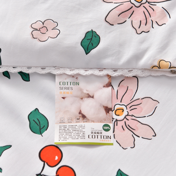 91家纺网 家纺一手货源 找家纺 富威堡 2023棉花夏被印花水洗棉夏凉被洛卡棉空调被 少女梦