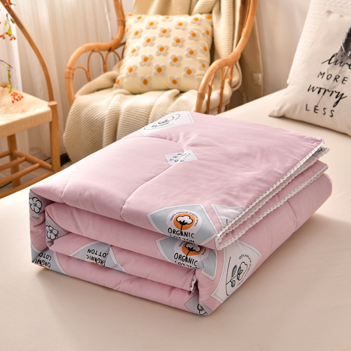 91家纺网 家纺一手货源 找家纺 富威堡 2023棉花夏被印花水洗棉夏凉被洛卡棉空调被新疆棉粉