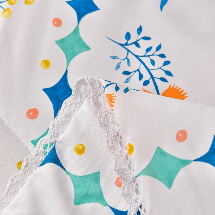 91家纺网 家纺一手货源 找家纺 富威堡2023棉花夏被印花水洗棉夏凉被洛卡棉空调被落落繁花