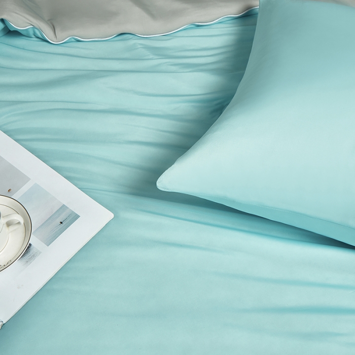 91家纺网 家纺一手货源 找家纺 安哆啦 2022新款A类冰淇淋凉感丝夏被 蒂凡尼蓝+绅士灰