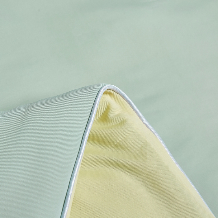 91家纺网 家纺一手货源 找家纺 安哆啦 2022新款A类冰淇淋凉感丝夏被 薄荷绿+米黄