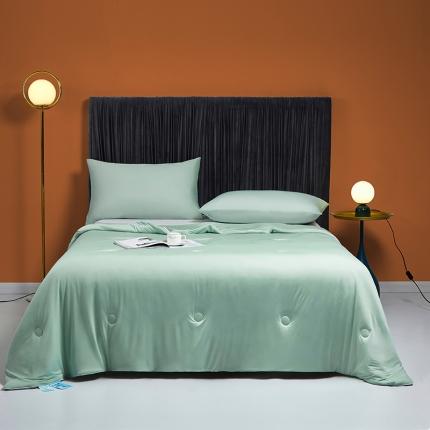 安哆啦 2022新款A类冰淇淋凉感丝夏被 薄荷绿