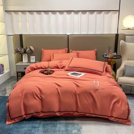 91家纺网 家纺一手货源 找家纺 （总）千希家纺 2022新款直播大H水洗棉绣花磨毛四件套