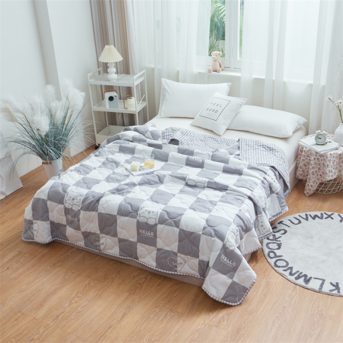 91家纺网 家纺一手货源 找家纺 畅销被业 2024新款海藻棉夏被 小可爱