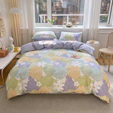 91家纺网 家纺一手货源 找家纺 （总）梦家居 2022新款全棉印花小清新四件套被套