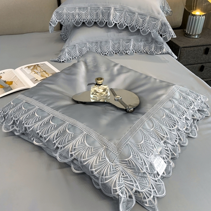 91家纺网 家纺一手货源 找家纺 榻尚 2022新款80S高端天丝夏被四件套-悦 悦  绅士灰