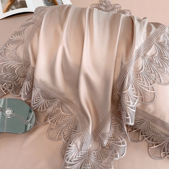 91家纺网 家纺一手货源 找家纺 榻尚 2022新款80S高端天丝夏被四件套-悦 悦  娴静粉