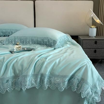 榻尚 2022新款80S高端天丝夏被四件套-悦 悦 涟漪绿