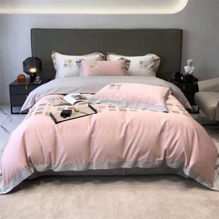 91家纺网 家纺一手货源 找家纺 总 太古汇2022新款长绒棉高定绣花魔方四件套场景二