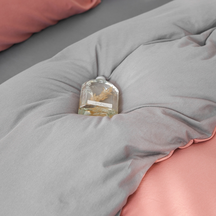 91家纺网 家纺一手货源 找家纺 风向标 2022新款A类云感全棉针织素色双拼四件套 黛莎