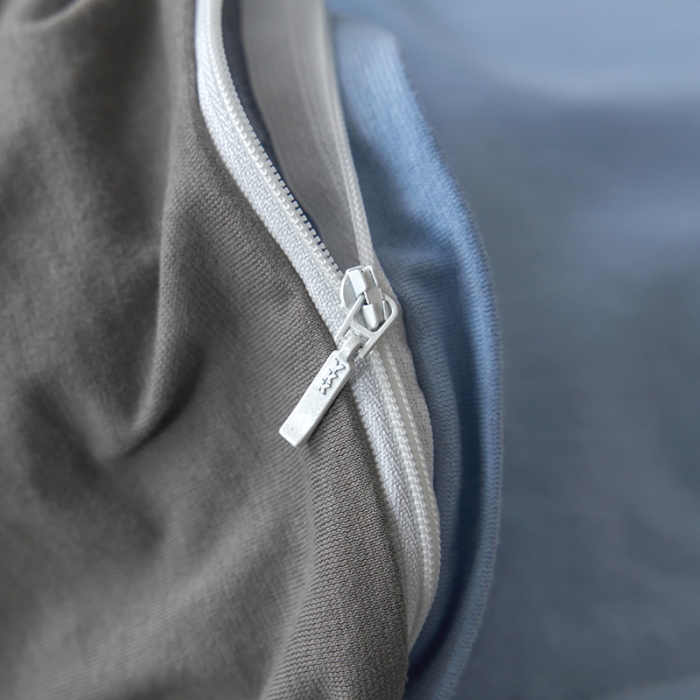 91家纺网 家纺一手货源 找家纺 风向标 2022新款A类云感全棉针织素色双拼四件套 冰霜