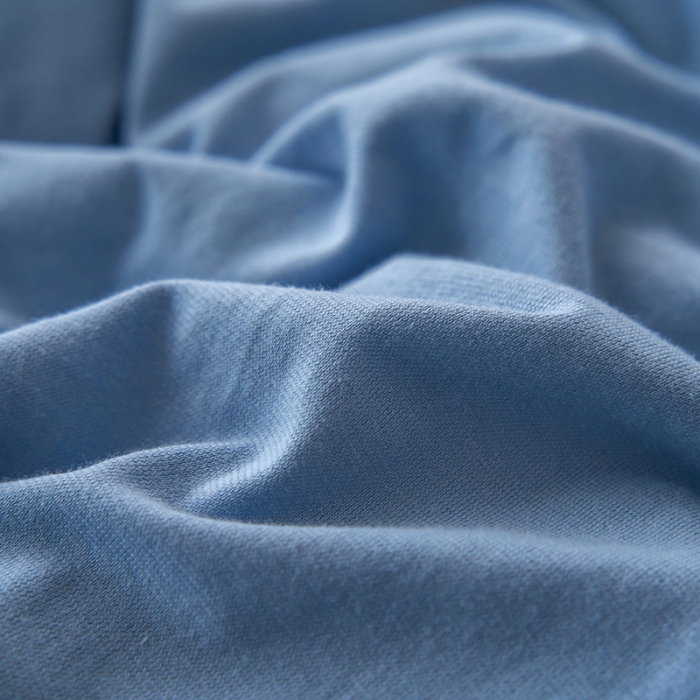 91家纺网 家纺一手货源 找家纺 风向标 2022新款A类云感全棉针织素色双拼四件套 冰霜