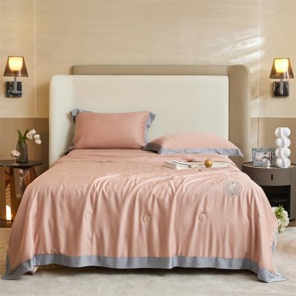 91家纺网 家纺一手货源 找家纺 2022新款莫代尔天丝A类至纯大豆抗菌防螨夏被 赫本-优雅驼