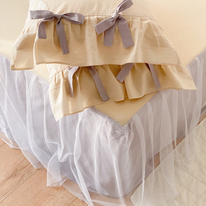 91家纺网 家纺一手货源 找家纺 嗨购家纺 2022新款色织水洗棉四件套-彩虹 彩虹黄