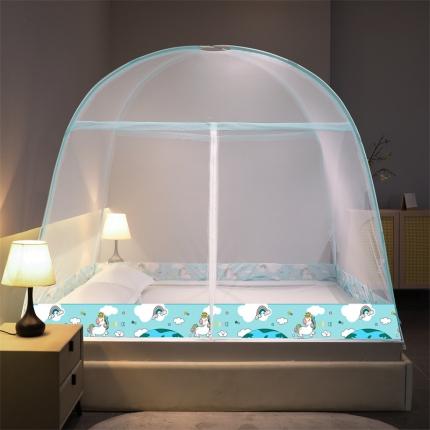 91家纺网 家纺一手货源 找家纺 （总）冉美家纺2021 新款防蚊免安装蒙古包魔术蚊帐