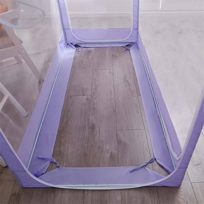 91家纺网 家纺一手货源 找家纺 新太阳 2022新款遮光防尘一体式学生蚊帐 雏菊-紫