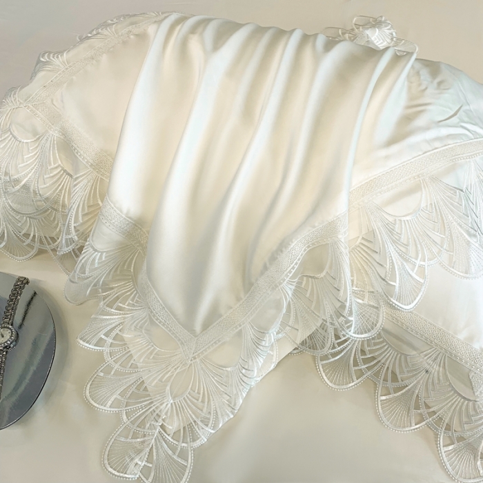 91家纺网 家纺一手货源 找家纺 榻尚2023新款80S高端天丝夏被四件套悦月光白 会员-20