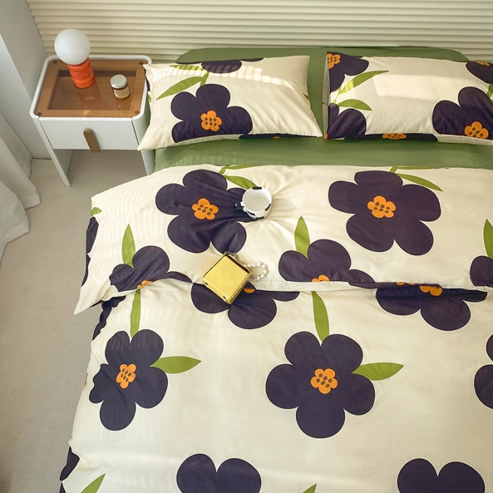 91家纺网 家纺一手货源 找家纺 怡家居 2022春季新款全棉四件套第四批 绿兰