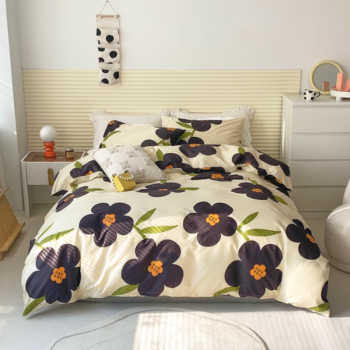 91家纺网 家纺一手货源 找家纺 怡家居 2022春季新款全棉四件套第四批 绿兰