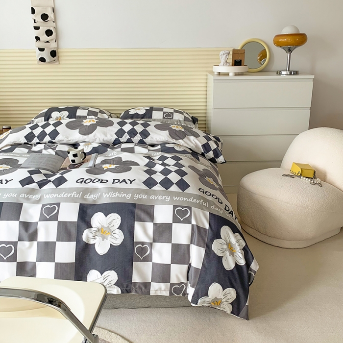 91家纺网 家纺一手货源 找家纺 怡家居 2022春季新款全棉四件套第四批 浅笑