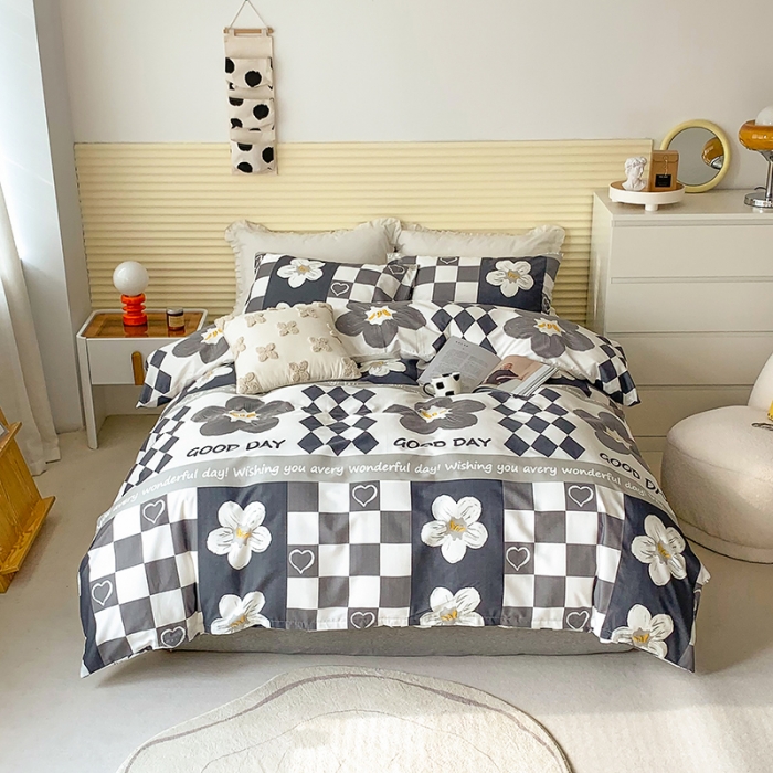 91家纺网 家纺一手货源 找家纺 怡家居 2022春季新款全棉四件套第四批 浅笑