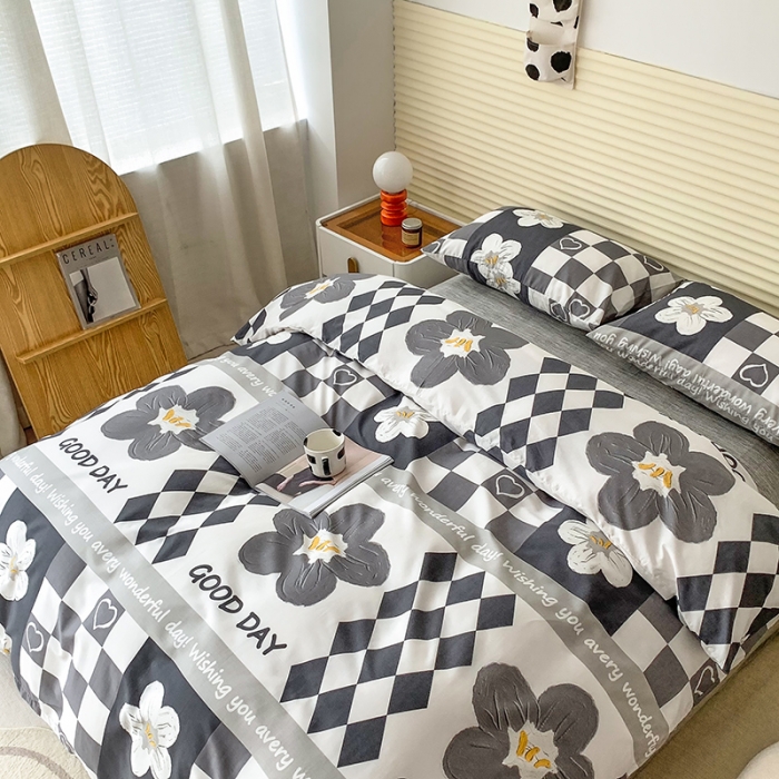 91家纺网 家纺一手货源 找家纺 怡家居 2022春季新款全棉四件套第四批 浅笑