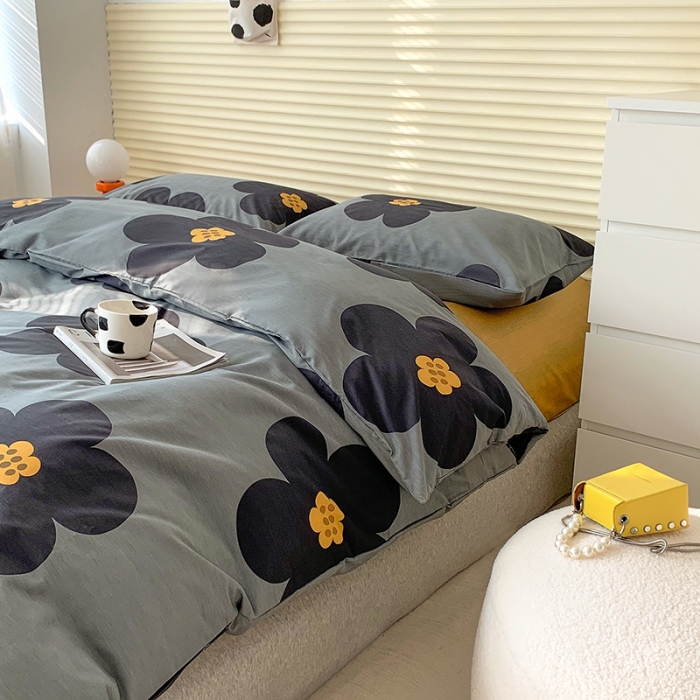 91家纺网 家纺一手货源 找家纺 怡家居 2022春季新款全棉四件套第四批 山茶