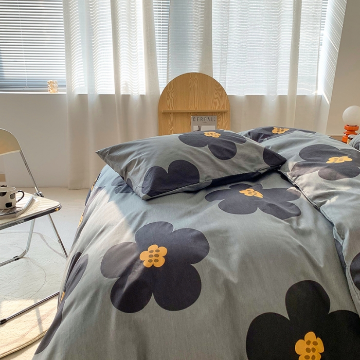 91家纺网 家纺一手货源 找家纺 怡家居 2022春季新款全棉四件套第四批 山茶