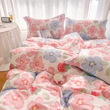 91家纺网 家纺一手货源 找家纺 （总）盛馨 2023新款小清新北欧风精梳棉全棉四件套