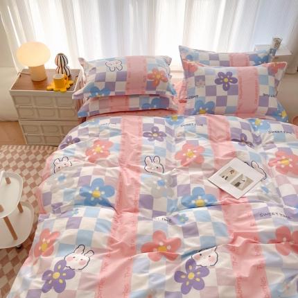 91家纺网 家纺一手货源 找家纺 （总）盛馨 2023新款小清新北欧风精梳棉全棉四件套