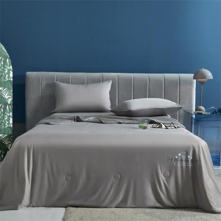 头等舱 2022新款科技A类凉感大豆抗菌夏被 凉感浅灰